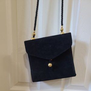 Black Suede Evening Bag